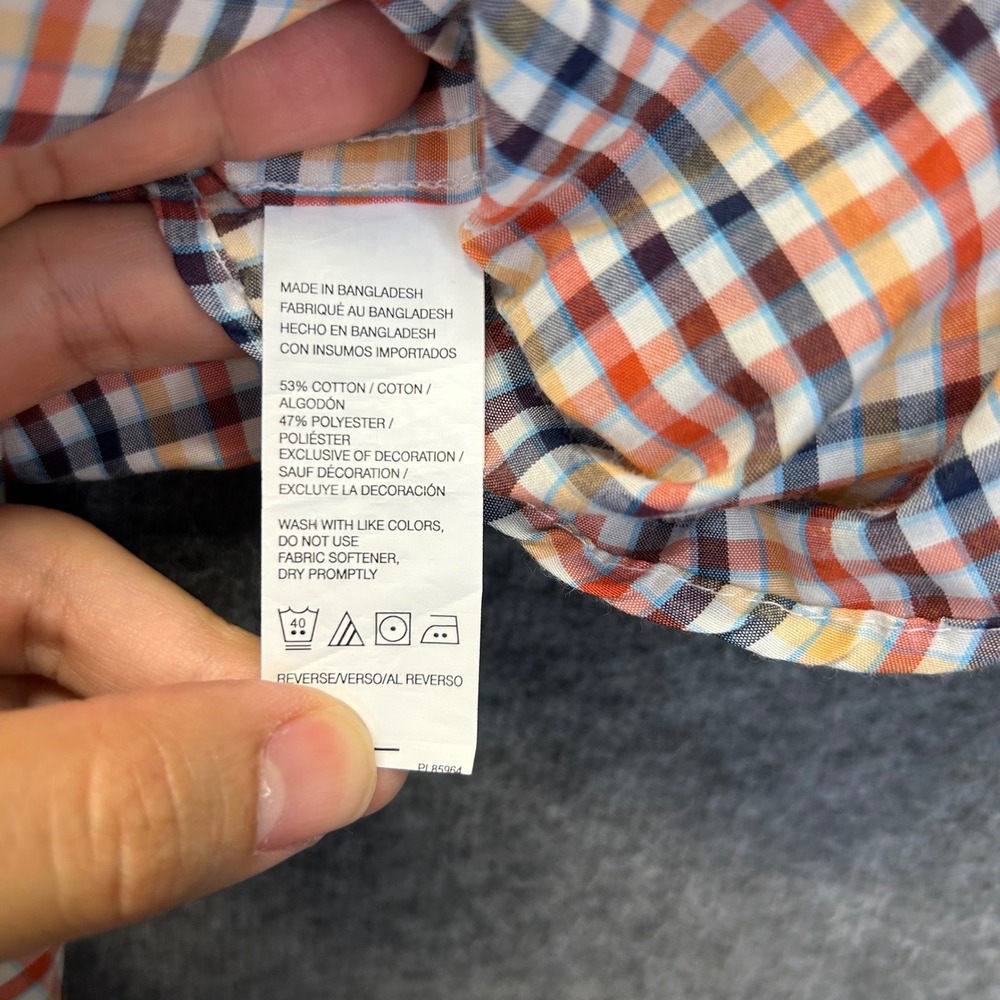 Izod Breeze‎ Collection Mens Small Red Clay Plaid Cool FX Short Sleeve Shirt NEW - Picture 4 of 9